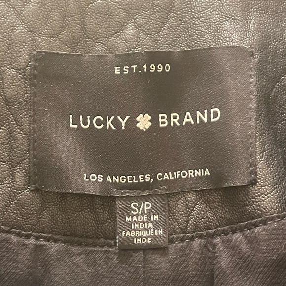 NWOT Lucky Brand 100% Leather Moto Jacket - Picture 4 of 7